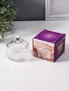 Шкатулка для украшений с крышкой «Ромбы и бриллиант», стекло, прозрачная, 6.5×6.5×7 см - Фото 5