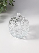 Шкатулка для украшений с крышкой «Цветочная», стекло, прозрачная, 6.8×6.8×9 см - Фото 3