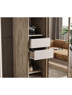 УЦЕНКА Шкаф-купе с зеркалом Альянс , 1000х620х2200, Кашемир/Крафт серый - Фото 3