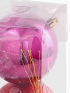 УЦЕНКА Набор ёлочных шаров «Верь в мечту!», пластик, d-8, 3 шт., красный с золотом - Фото 3