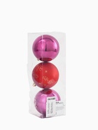 УЦЕНКА Набор ёлочных шаров «Верь в мечту!», пластик, d-8, 3 шт., красный с золотом - Фото 4