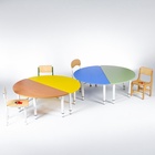 УЦЕНКА Стол Полукруг растущий гр.0-3 на металлокаркасе, Бук бавария светлый - Фото 4