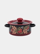 УЦЕНКА Кастрюля 2 л цил декор красно-чёрная с тонированием МИКС - Фото 1