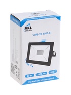 Прожектор светодиодный VKL Electric, 20 Вт, 2400 лм, 6500К, IP65, 220 В, чёрный, свечение холодное белое - Фото 6