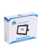 Прожектор светодиодный VKL Electric, 30 Вт, 3600 лм, 6500К, IP65, 220 В чёрный, свечение холодное белое - Фото 6