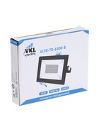 Прожектор светодиодный VKL Electric, 70 Вт, 8400 лм, 6500К, IP65, 220 В, чёрный, свечение холодное белое - Фото 6