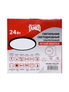 Светильник светодиодный TANGO, 24 Вт, 3 режима свечения, 3000/4000/6500К, чёрный - Фото 9