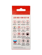 Лампа светодиодная TANGO, А60, 10 Вт, E27, 950 лм, 4000K, IP20, свечение нейтральное белое - Фото 4