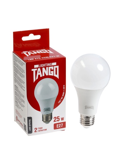 Лампа светодиодная TANGO, А70, 25 Вт, E27, 2375 лм, 4000K, IP20, свечение нейтральное белое
