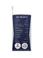 Лампа светодиодная Включай, G45, 10 Вт, E27, 950 лм, 3000K, IP20, свечение тёплое белое 10981488