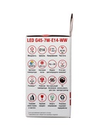 Лампа светодиодная TANGO, G45, 7 Вт, E14, 665 лм, 6500K, IP20, свечение холодное белое - Фото 3