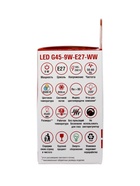 Лампа светодиодная TANGO, G45, 9 Вт, E27, 855 лм, 6500K, IP20, свечение холодное белое (комплект 2 шт) - фото 68176683