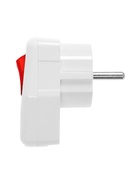 Вилка угловая с выключателем TANGO, 16 А, 250 В, IP20, с заземлением, белая - Фото 2