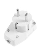 Вилка угловая с выключателем TANGO, 16 А, 250 В, IP20, с заземлением, белая - Фото 3