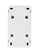Выключатель двухклавишный с розеткой TANGO, 16 А, IP20, вертикальный, с заземлением, белый - Фото 3