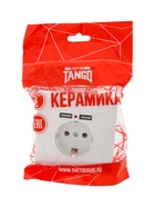 Розетка одноместная TANGO с 2×USB, 16 А, 250 В, IP20, с заземлением, белая - Фото 4