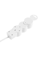 Удлинитель бытовой, 3 розетки, 1.5 м, 10 А, 2200 Вт, ПВС 2×0.75 мм², без заземления, белый - Фото 3