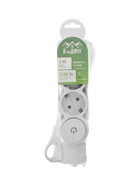 Удлинитель с выключателем, 3 розетки, 3 м, 10 А, 2200 Вт, ПВС 3×0.75 мм², с заземлением, белый - Фото 5