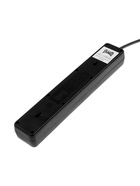 Сетевой фильтр TANGO, 5 розеток + 2 USB, 1.8 м, 10 А, 2200 Вт, с заземлением, чёрный - Фото 4