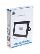 Прожектор светодиодный VKL Electric 200 Вт, 18 000 Лм, 6500 К, IP65, холодный белый свет, 220 В, чёрный - фото 68176838