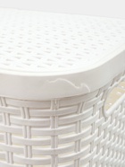 УЦЕНКА Корзина для белья с крышкой 40 л 29.5×37.8×48.2 см «Ротанг» прямоуг, цвет белый - Фото 2