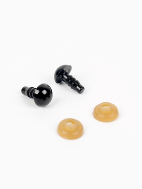 Глаза винтовые с заглушками, 10 шт., чёрные, 0.8 см  (артикул 10962954)  большой выбор товаров оптом и в розницу по низким ценам с доставкой