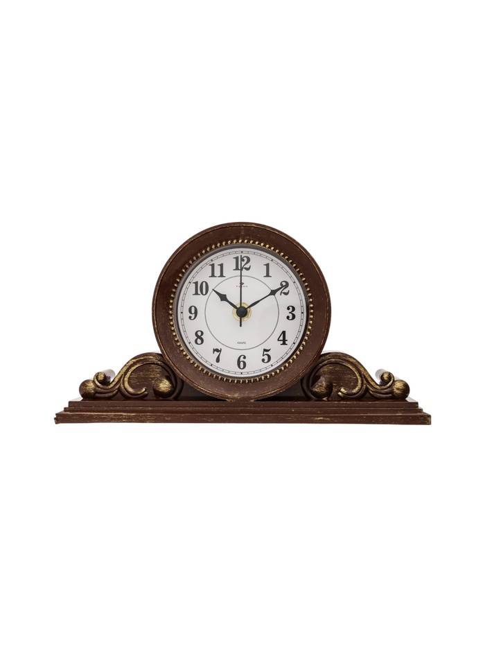 УЦЕНКА Часы настольные интерьерные «Милица», бесшумные, 26×14 см, d=9.5 см, коричневые - Фото 1