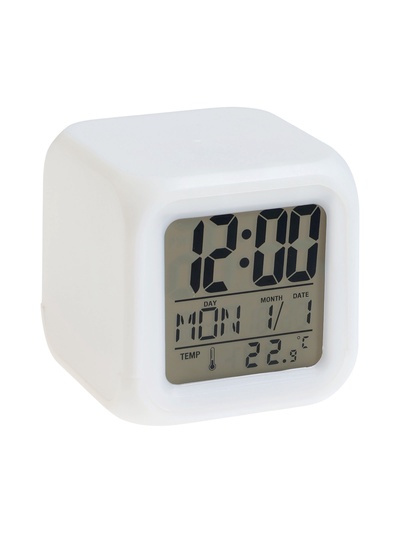 УЦЕНКА Часы - будильник Luazon LB-03, дата, температура, белый