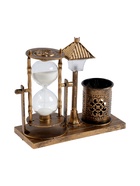 УЦЕНКА Часы песочные «Уличный фонарик», подсветка, органайзер для канцелярии, 6.5×15.5×14.5 см 10983257