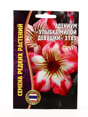 Семена цветов Адениум Улыбка Милой Девушки 3185  3 шт.  12.29 г.