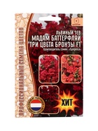 Семена цветов Львиный Зев Мадам Баттерфляй Три Цвета Бронзы (Madame Butterfly Bronze, White Bronze, - фото 809454610