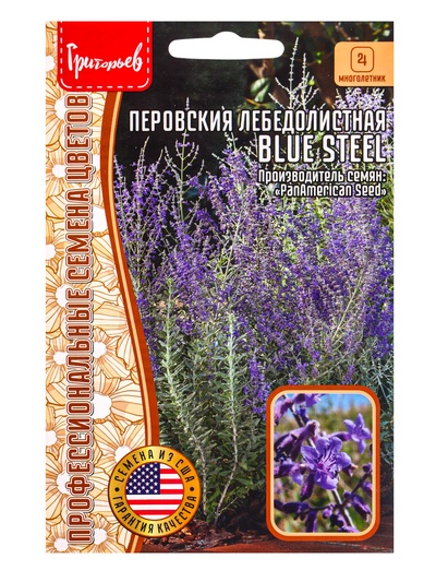 Семена цветов Перовския Blue Steel лебедолистная 3шт / НОВИНКА 12.29 г.