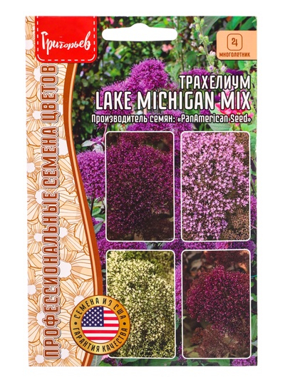 Семена цветов Трахелиум Lake Michigan Mix 4 м.др. 12.29 г.