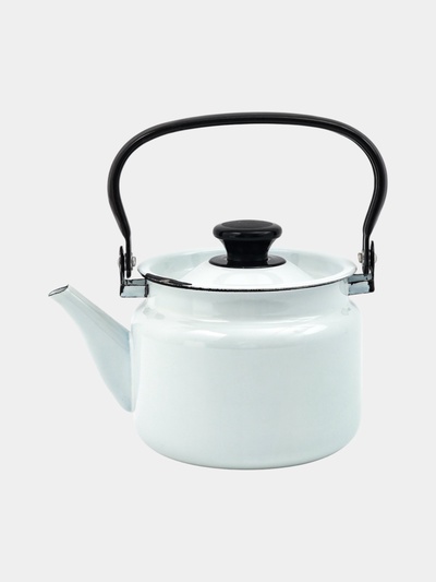 УЦЕНКА Чайник цилиндр. 2 л белая (без декора)