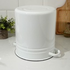 УЦЕНКА Кастрюля эмалированная, 12 л, d=26 см, цилиндрическая, нет крышки, белая 10983477