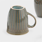 УЦЕНКА Набор кружек 2 шт Доляна "Винтаж" 350 мл 12х9х10 см, цвет синий - Фото 4