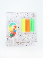 УЦЕНКА Набор свечей Цифра 9 + классические, 10 см 10983508