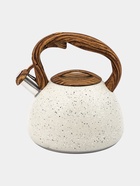 УЦЕНКА Чайник со свистком 2,7 л Stone бежевый, ручка soft-touch, индукция - Фото 1