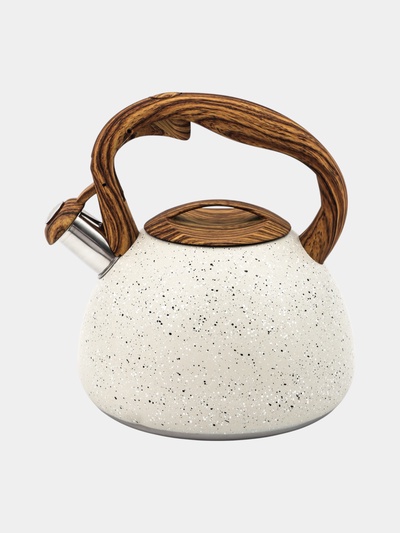 УЦЕНКА Чайник со свистком 2,7 л Stone бежевый, ручка soft-touch, индукция