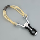 УЦЕНКА Рогатка металлическая «Взгляд дракона» в текстильной оплётке, 17 см, чёрная - Фото 1