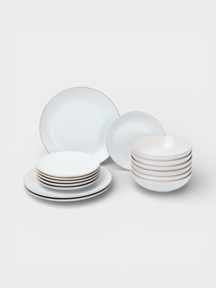 УЦЕНКА Сервиз столовый 15 шт. «Ваниль» 6 тар 19 см, 3 тар 27 см, 6 мисок 19 см, белая - Фото 1