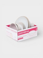 УЦЕНКА Сервиз столовый 15 шт. «Ваниль» 6 тар 19 см, 3 тар 27 см, 6 мисок 19 см, белая - Фото 2