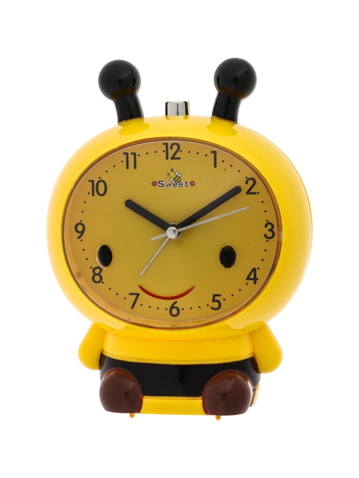 УЦЕНКА Часы - будильник настольные «Пчела» с подсветкой, циферблат 9×10.5 см, 13×17 см, АА - Фото 1