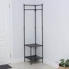 УЦЕНКА Вешалка напольная для одежды угловая, с полками, 2 яруса, 45×60×180 см - Фото 2