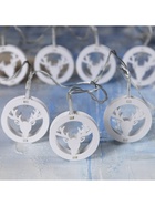 УЦЕНКА Гирлянда «Нить» 2 м с насадками «Олень», IP20, прозрачная нить, 10 LED, от батареек AAх2, свечение тёплое белое 10983621