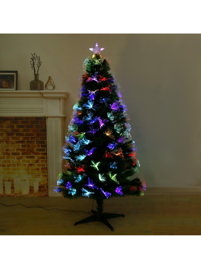 УЦЕНКА Ёлка фиброоптическая «Пучок радужный» 150 см d нижнего яруса 72 см 170 веток - Фото 1