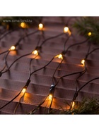 УЦЕНКА Гирлянда «Сеть» 2×1.5 м, IP44, УМС, тёмная нить, 192 LED, свечение тёплое белое, 220 В - Фото 5