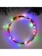 УЦЕНКА Гирлянда «Нить» 5 м, роса, IP20, медная нить, 50 LED, свечение мульти, 2 режима, от батареек AAх3 - Фото 4