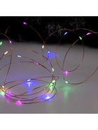 УЦЕНКА Гирлянда «Нить» 5 м, роса, IP20, медная нить, 50 LED, свечение мульти, 2 режима, от батареек AAх3 - Фото 6