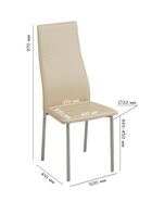 УЦЕНКА Стул «ВОЛНА», Серебро/Молочная рептилия 10983706